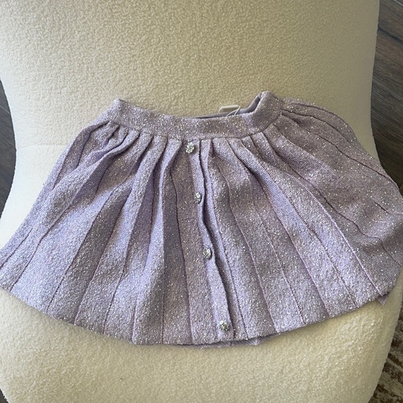 SELF PORTRAIT purple lurex knit skirt - Picture 5 of 17